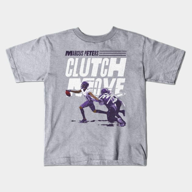 Marcus Peters Baltimore Clutch Move Kids T-Shirt by Buya_Hamkac